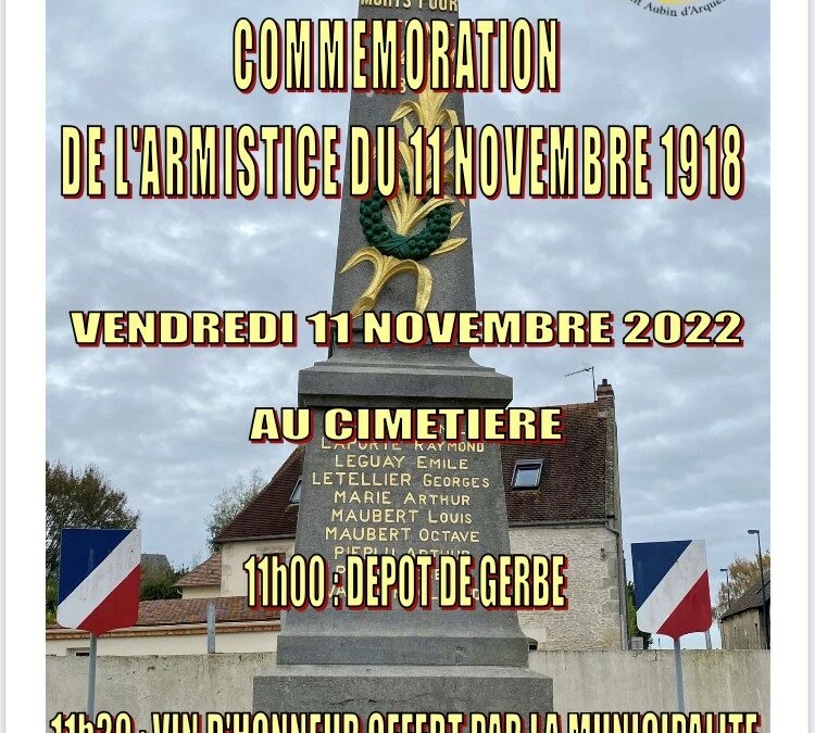 🇫🇷 Invitation à la Commémoration de l’Armistice du 11 Novembre 1918 🇫🇷￼
