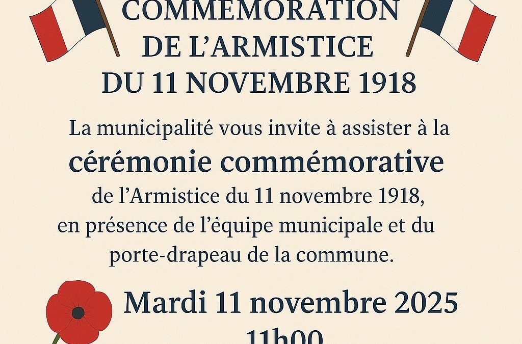 🇫🇷 Commémoration de l’Armistice du 11 Novembre 1918 🇫🇷