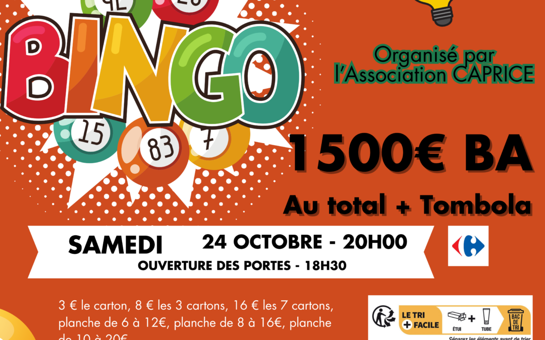 BINGO DE L’ASSOCIATION CAPRICE 